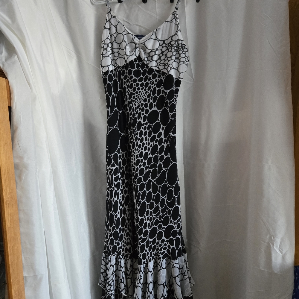 Black and White Patterned Dress